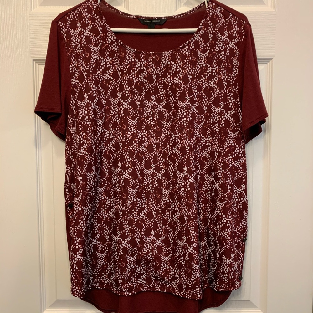 Banana Republic Mixed Media Blouse